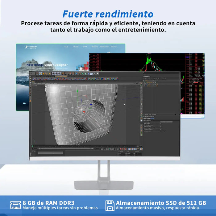 PC DE ESCRITORIO TODO EN UNO DE 24'' INTEL CORE I5 W10 NUEVO  GRADO B