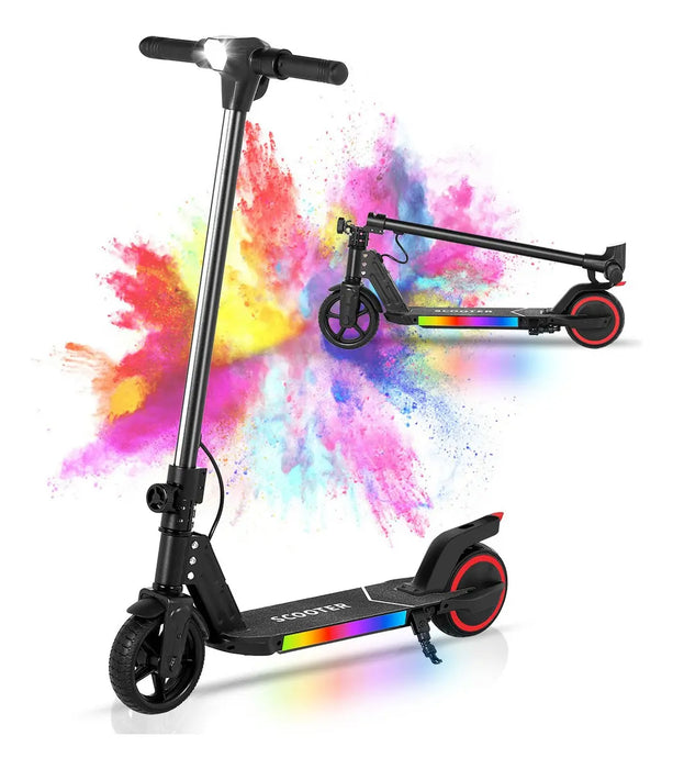 SCOOTER ELÉCTRICO PLEGABLE PATÍN 5.2AH 18KM/H 500W LUZ LED NEGRO GRADO B