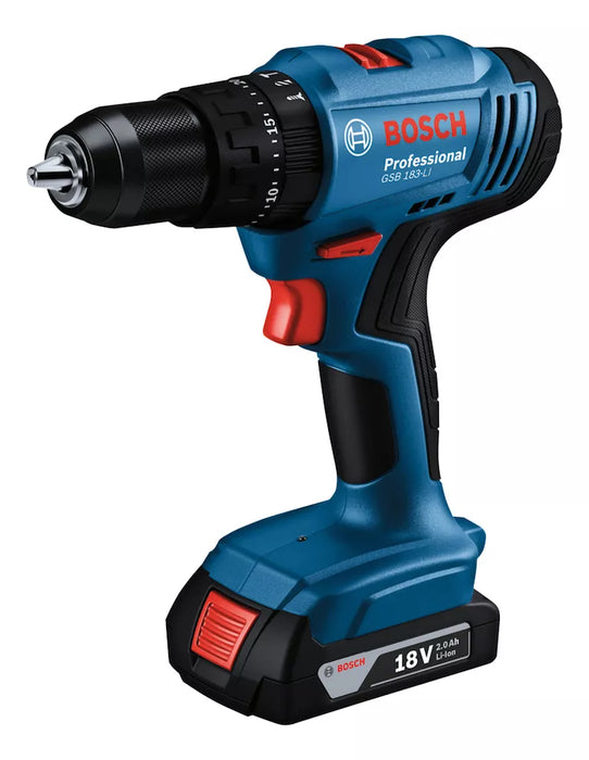 ROTOMARTILLO BOSCH GSB 183-LI CON MALETÍN 127V COLOR AZUL GRADO A