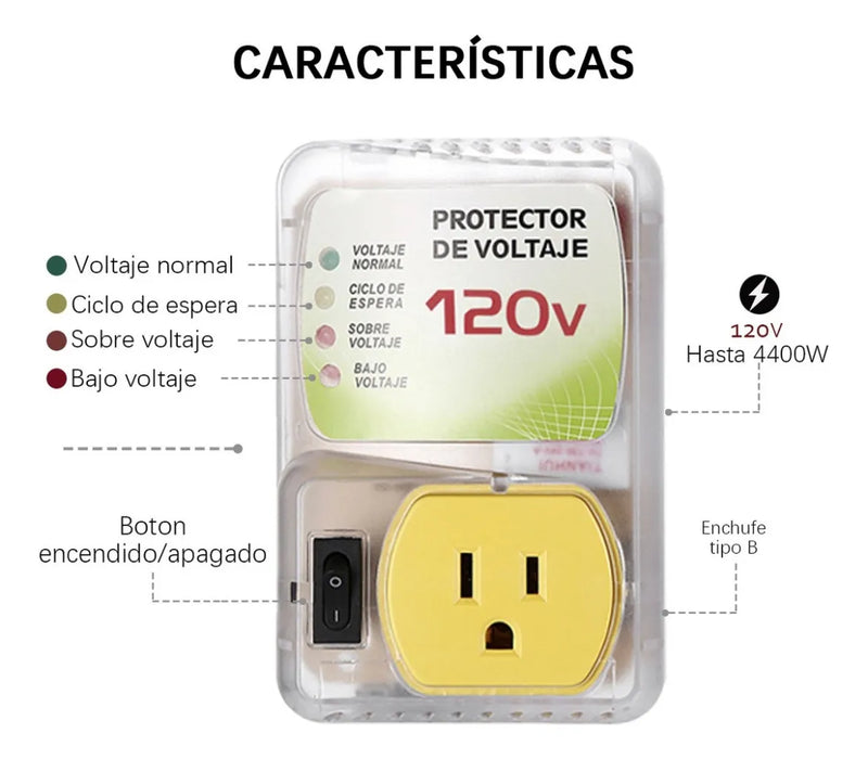 protector de voltaje refrigerador o congelador hasta 70 pies