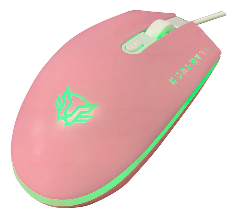 KIT DE TECLADO Y MOUSE GAMER RETROILUM SQUAD KTM330 ROSA GRADO B