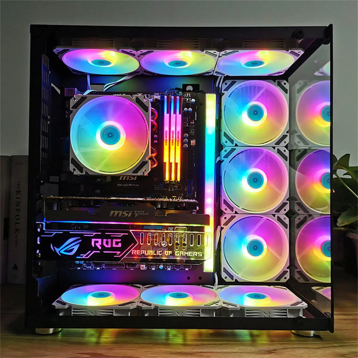 KIT DE 6 VENTILADORES PC GAMER, DISIPADORES DE CALOR RGB GRADO A