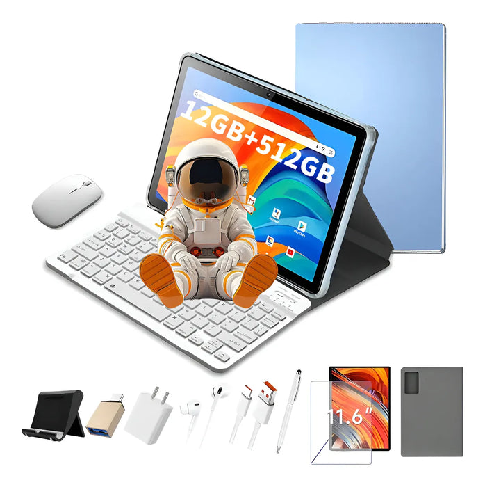 Tablet Handcon Pro12 Android 13 512gb +12gb Rom Con Teclado Color Azul Acero 2 GRADO B