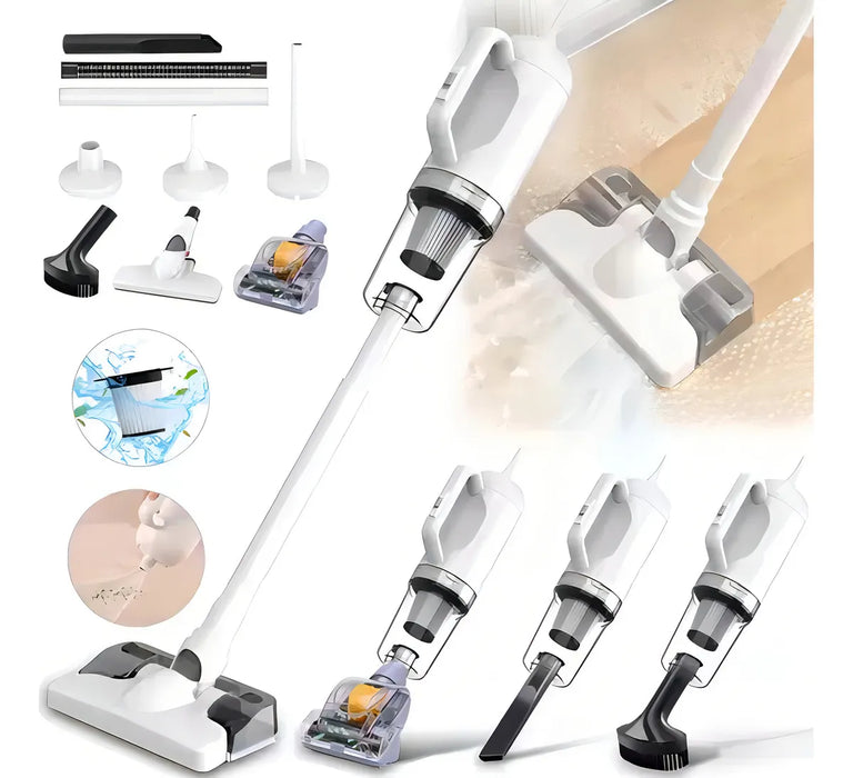 Aspiradora De Mano Trapeadora Inalambrica Potente Succion Portatil Y Multifuncional Tres En Uno 18kpa 6 Modes Ultra Silenciosas Con Para Suelos De Madera, Automovil, Pelo De Mascotas GRADO B