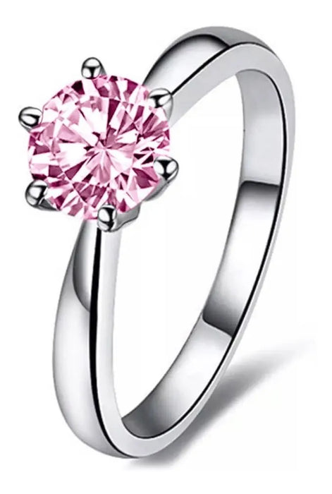 Anillos Compromiso Plata 925 Moissanite 0.5ct Regalo Esposa 1