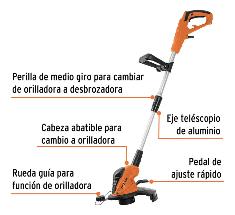 desbrozadora eléctrica 550w podadora orilladora para pasto GRADO B