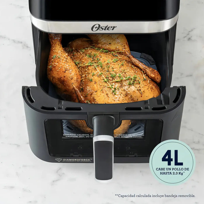 OSTERÂ® FREIDORA DE AIRE DIGITAL CON RECUBRIMIENTO OSTERÂ® DIAMONDFORCE, 4L DE CAPACIDAD, CON 10 PROGRAMAS AUTOMÁTICOS, CKSTAF40WDDF NEGRO GRADO B