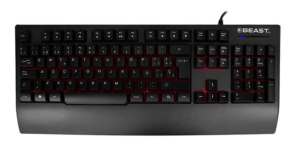 Teclado Gamer Beast Rt-02 Alambrico Español Luz Multicolor Color Del Teclado Negro 1