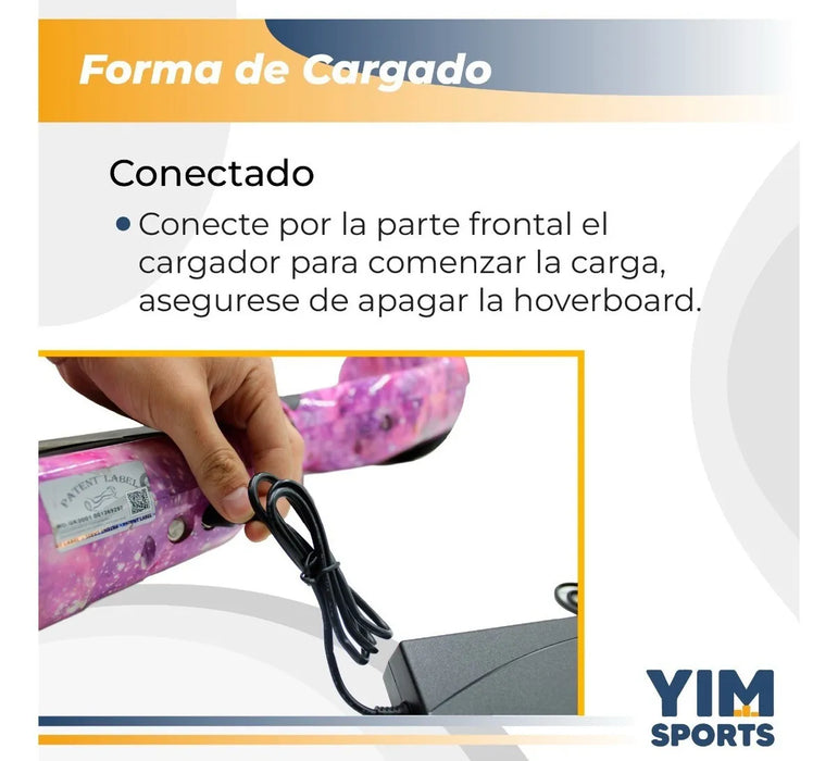CARGADOR  PATINETA ELECTRICA HOVERBOARD SMART BALANCE 42V 2A COLOR NEGRO  GRADO B