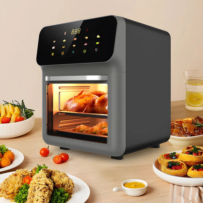 FREIDORA DE AIRE HORNO SMART MULTIFUNCIÓN DE 15L, 1500W - NEGRO GRADO A