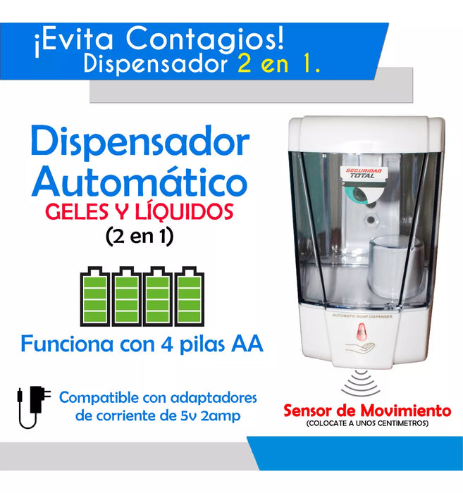 Dispensador automático de jabón o gel, grado b
