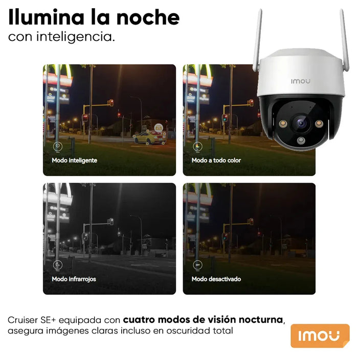 IMOU CÁMARA DE SEGURIDAD WIFI CRUISER SE+ 5MP IPC-K7CN5H-PLUS-256 CON MICROSD 256GB FULLCOLOR IMOU SENSE ALTA DEFINICIÓN... BLANCO Grado B