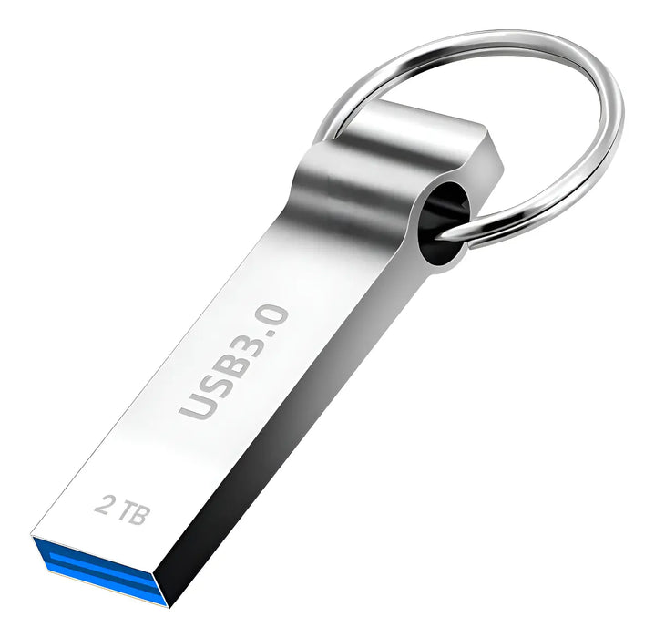 MEMORIA USB 2TB ALTA VELOCIDAD  FLASH DRIVE COLOR PLATEADO PLATEADO GRADO B