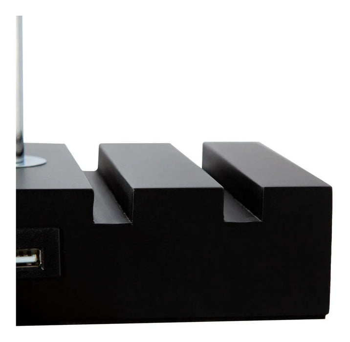 LÃ¡mpara De Mesa 2 Cargadores De Puerto Usb E27 40w