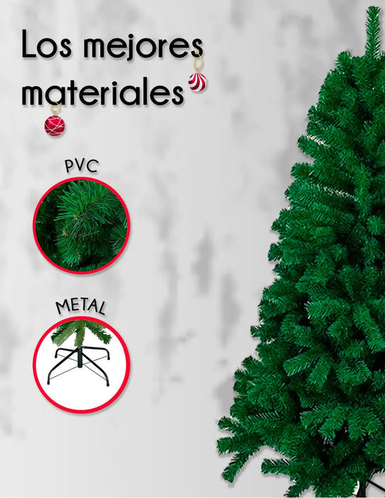 RED VELVET ARBOL NAVIDAD 180 CM PINO FRONDOSO ARTIFICIAL COLOR VERDE