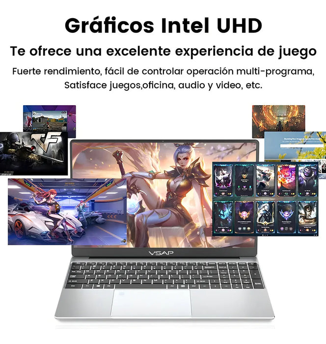 🔥 Laptop de Alto Rendimiento: 16GB RAM + 512GB SSD | Intel Celeron N5095 | Windows 11 P GRADO A📦💻