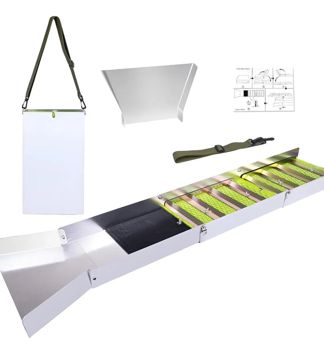 KIT DE LAVADO DE ORO CON CAJA DE COMPUERTA PLEGABLE DE 50PUL GRADO B