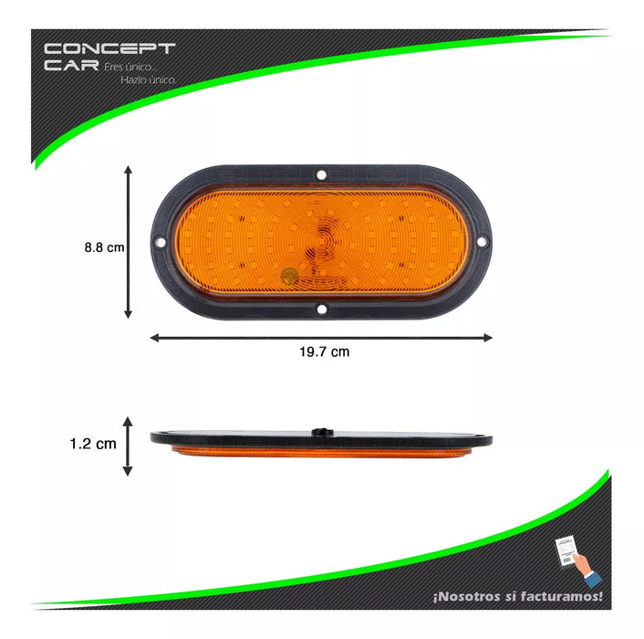 PLAFON 66 LED OVALADO BISEL NEGRO ALTA BAJA ESTROBO PLANO F1 1 GRADO B