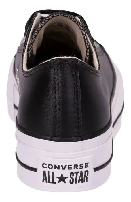 TENIS PARA MUJER CONVERSE ALL STAR CHUCK TAYLOR LIFT PLATFORM LEATHER LOW TOP - ESTILO URBANO TALLA 25 CM