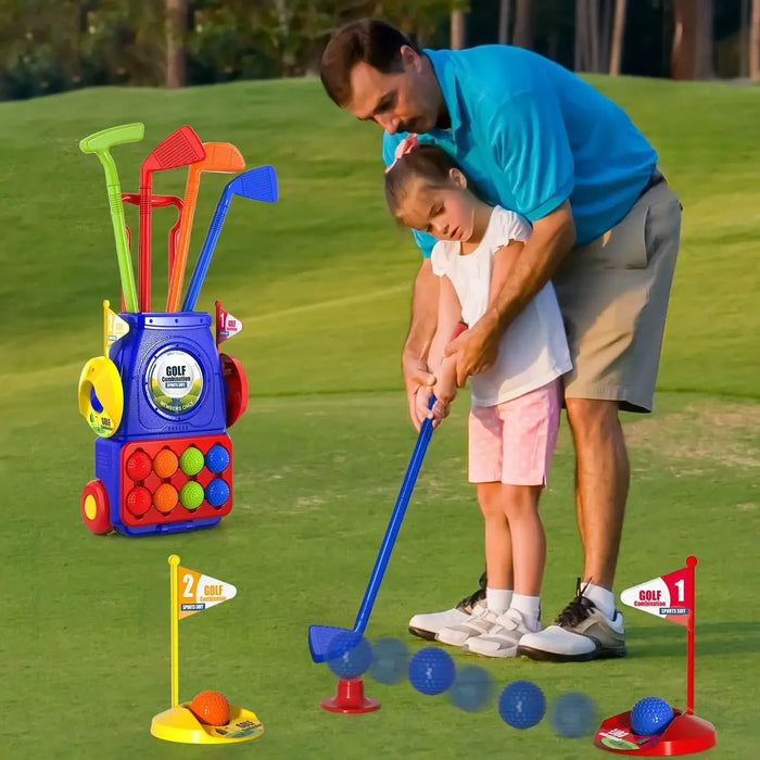 JUGUETES DE GOLF NIÑOS CON 4 PALOS DE GOLF Y 8 PELOTAS GRADO B