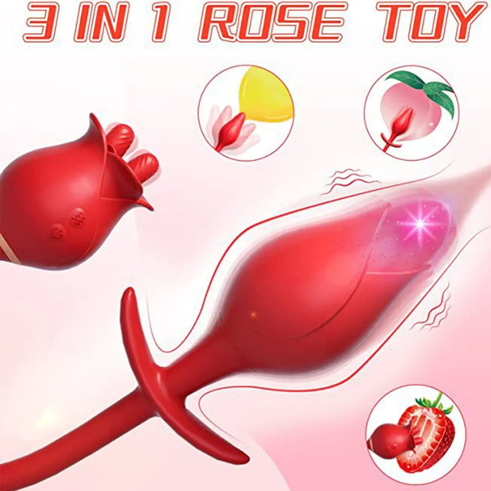 Vibrador succión de Clitoris Rosa punto G con huevo vibrador Grado A