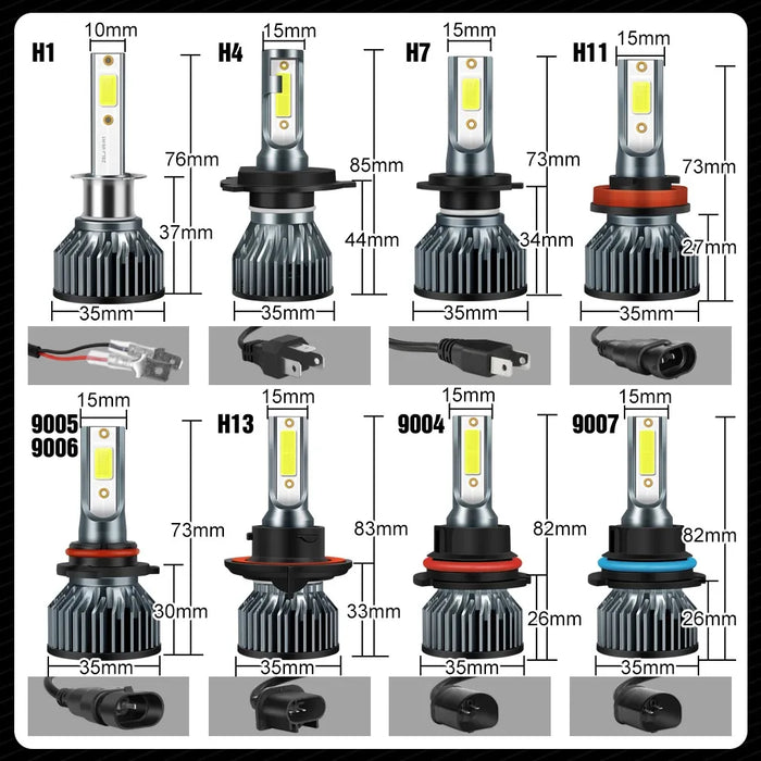 Kit De Faros Led Auto H4 H13 9004 9007 Para Luz Alta Y Baja