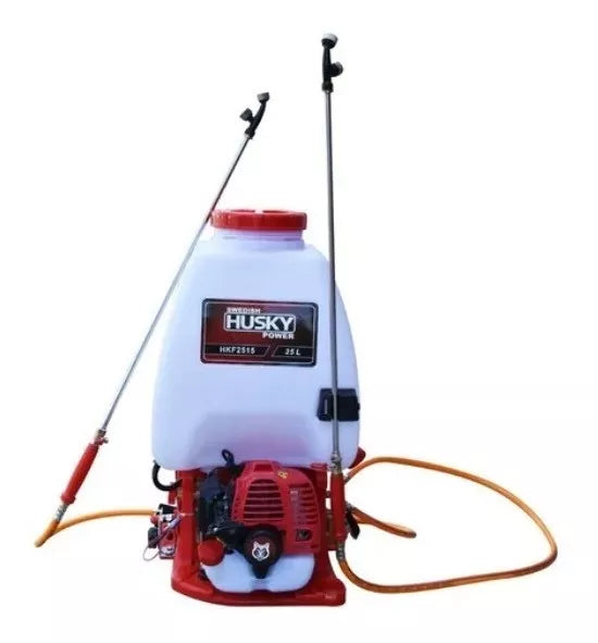 Mochila A Presión Husky Hkf2515 Fumigadora 25l Doble Varilla Motor 2 Tiempos Rojo GRADO B