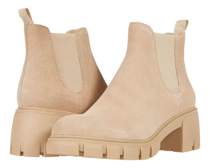 STEVE MADDEN BOTINES HOWLER PARA MUJER, GAMUZA DE ARENA, 4 MX GRADO B