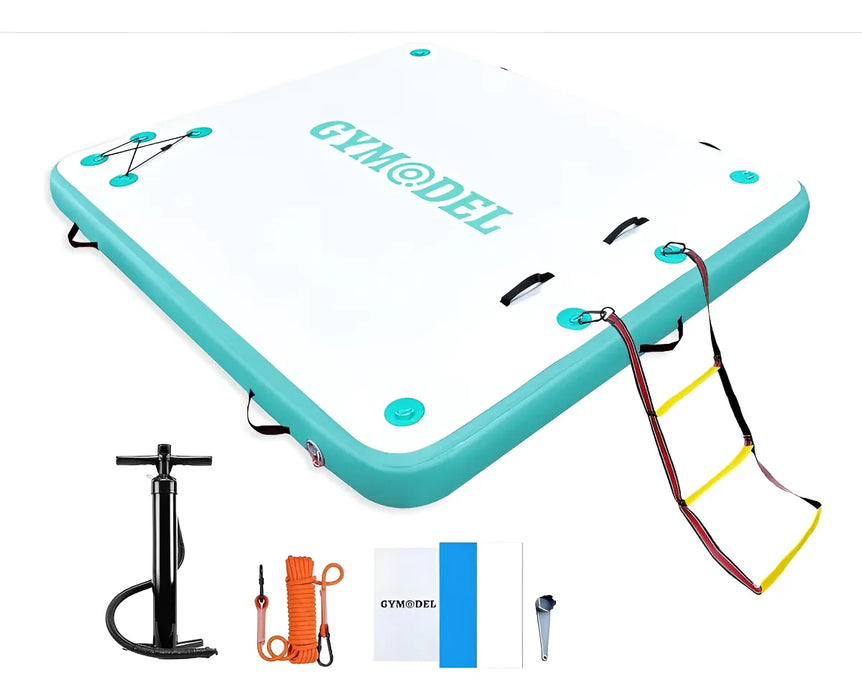 PLATAFORMA DE MUELLE FLOTANTE INFLABLE ANTIDESLIZANTE COLOR BLANCO GRADO B