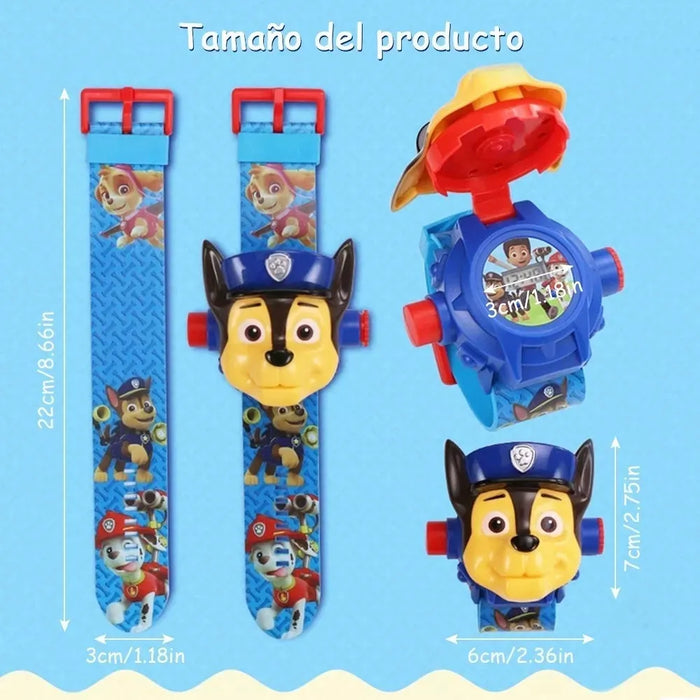 Reloj Proyector de Paw Patrol con 24 Imágenes