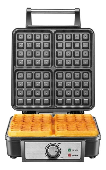 WAFFLERA BELGA HEAT+ PREMIUM 4 REBANADAS ACERO MASTERCHEF GRADO B