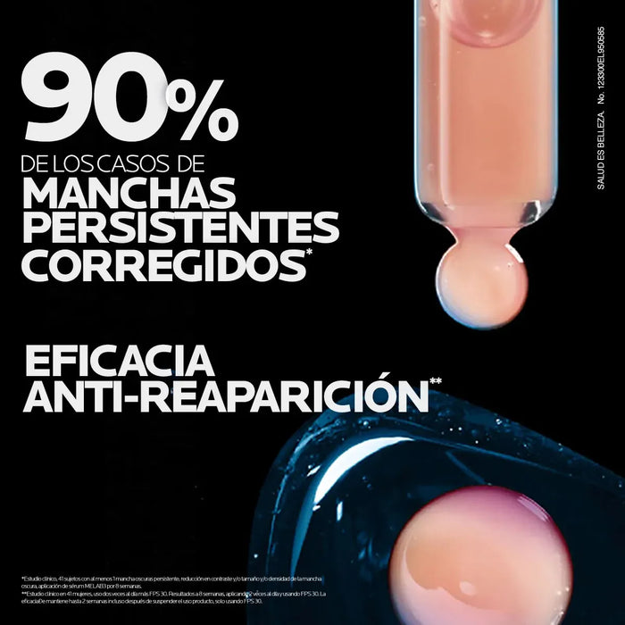 LA ROCHE-POSAY MELA B3 SÉRUM ANTIMANCHAS CORRECTOR INTENSIVO CON NIACINAMIDA 10% Y MELASYL PARA PIEL CON MANCHAS OSCURAS Y TONO DESIGUAL, 30 ML DÍA/NOCHE   |  GRADO A