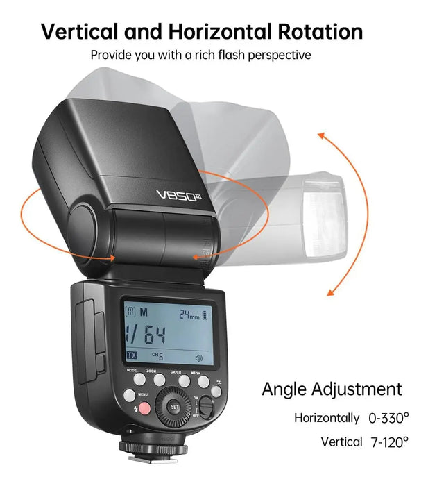 GODOX SPEEDLITE V850III FLASH CON BATERÍ­A P/ NIKON D5300 D3500 D7100 NEGRO Grado b