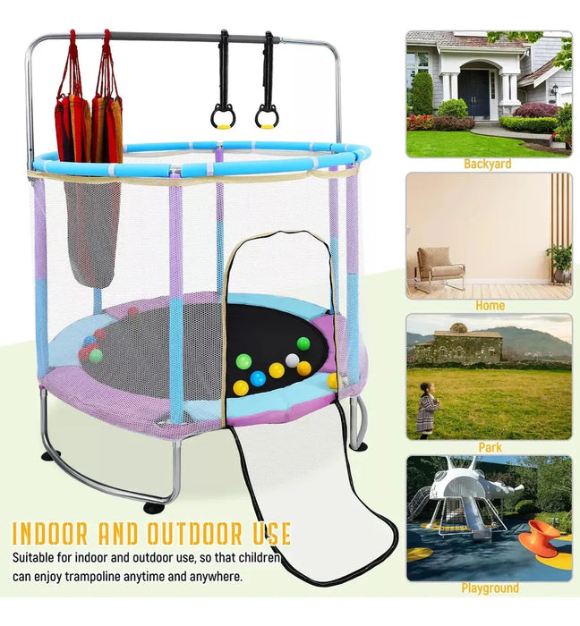 Trampolin Para Niños Tumbling Resortes Red Seguridad