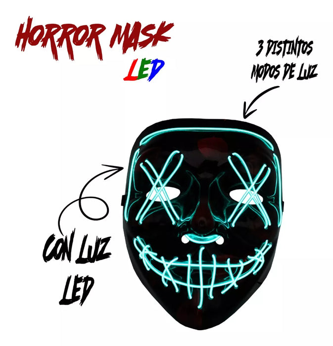 MASCARA CON LUZ LED DE 3 MODOS DE LA PURGA PARA HALLOWEEN