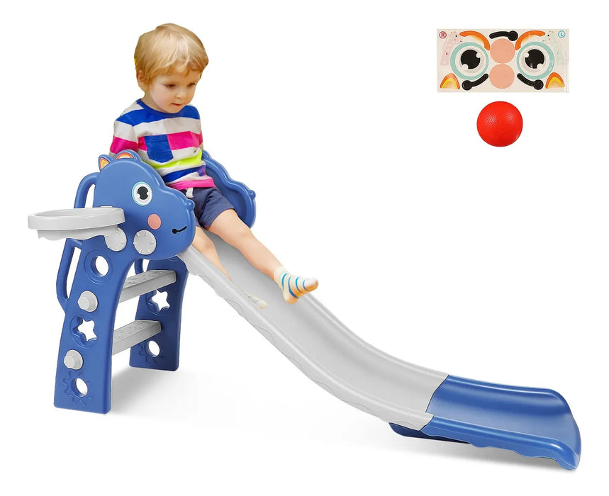 TOBOGAN BEBE RESBALADILLA INFANTIL CON CANASTA DE BALONCESTO