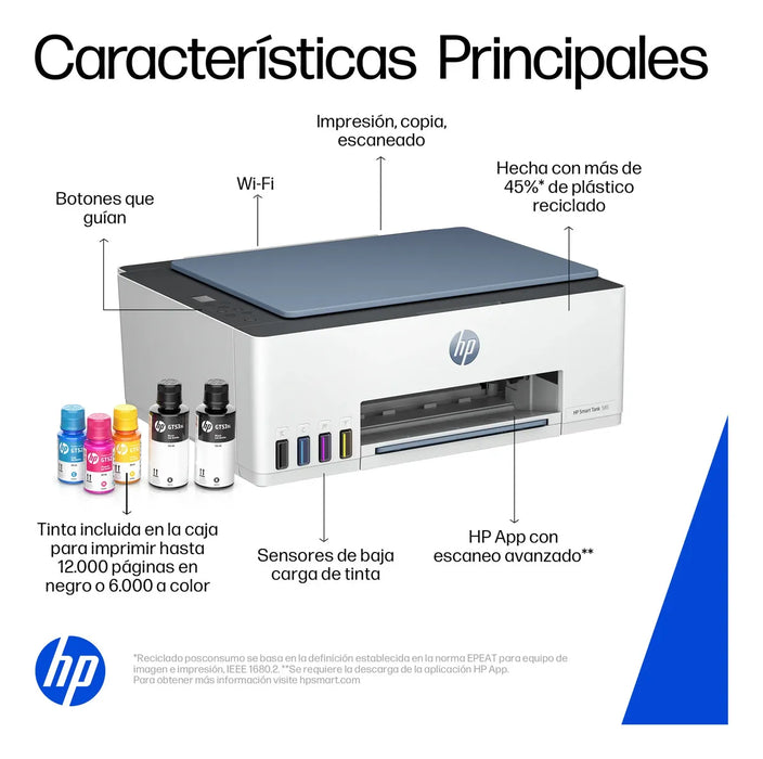 IMPRESORA MULTIFUNCIONAL HP SMART TANK 585, TINTA CONTINUA, 1 GRADO B