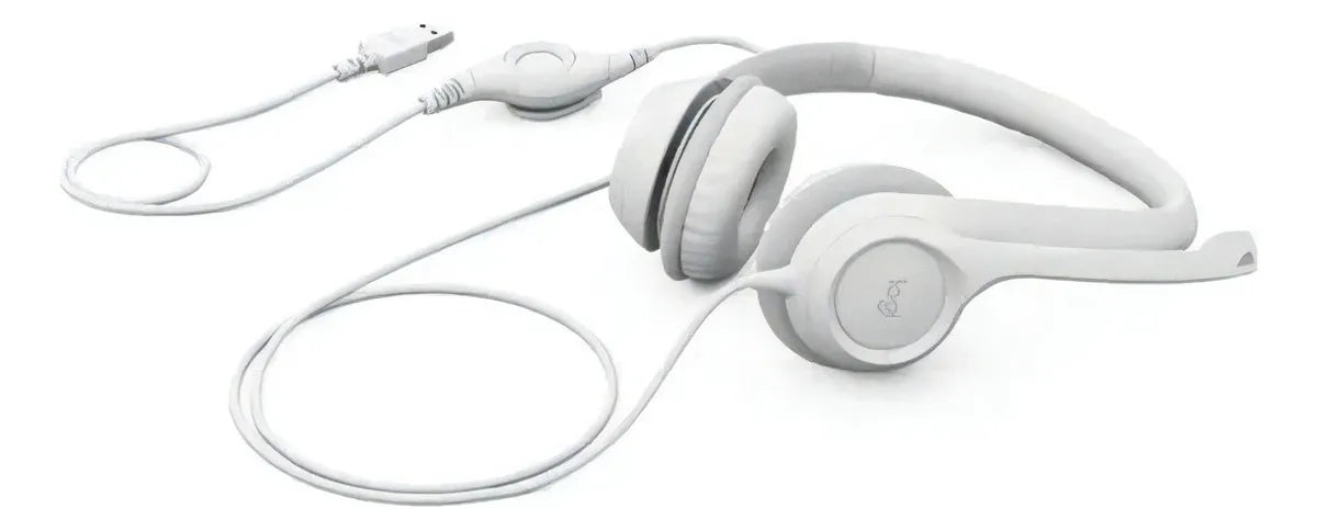 Auriculares Usb Logitech H390 Para Computadora 20 Hz   20 Kh Color Off White Color De La Luz Na GRADO B - TiendaKomet México