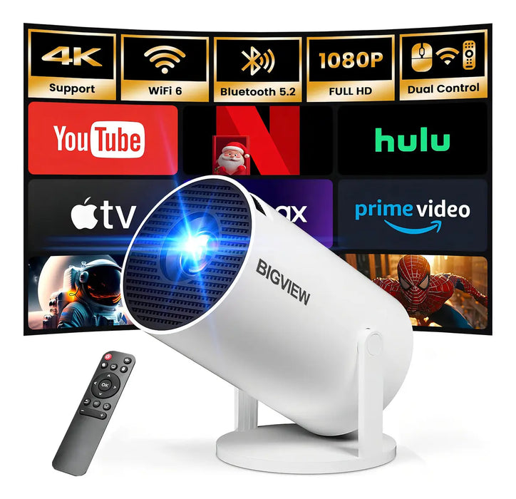 BIGVIEW MINI PROYECTOR HY300 PRO PROYECTOR PROFESIONAL 4K WI GRADO B
