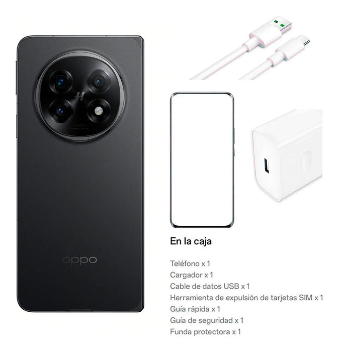 OPPO FIND N5 NEGRO 16GB + 512 GB PLEGABLE ULTRADELGADO TRIPLE CAMARA NEGRO GRADO A