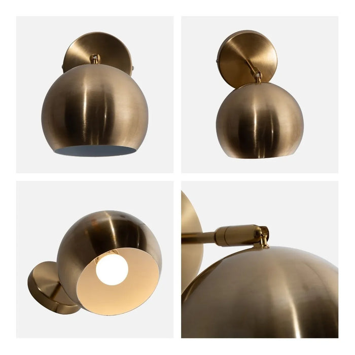 LAMPARA DE PARED LATON VANITY DE BANO 40W E27 1 LUZ GRADO B