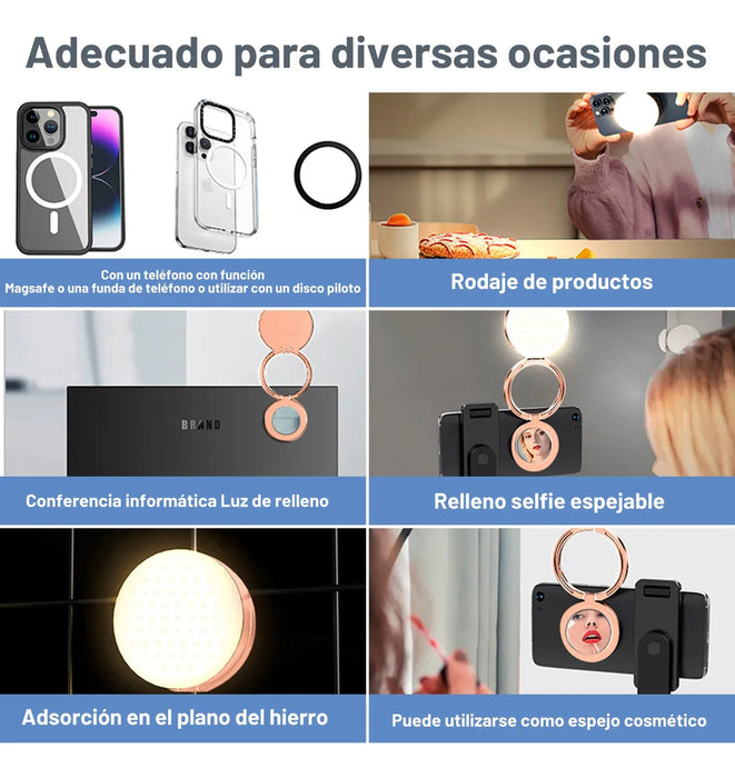 Aro De Luz Led  De Relleno Magnética Para Celular Grado B