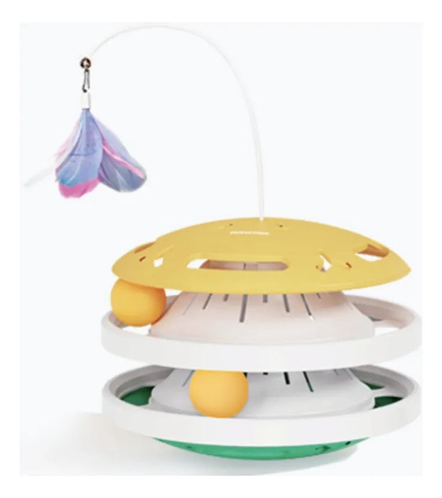 Juguete Para Gatos Interactivo Torre Para Gatos Con 2 Bolas GRADO A