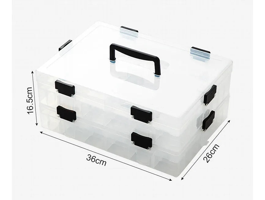 CAJA DE HERRAMIENTAS PORTATIL DIVIDIDA EN CUATRO CAPAS GRADO B