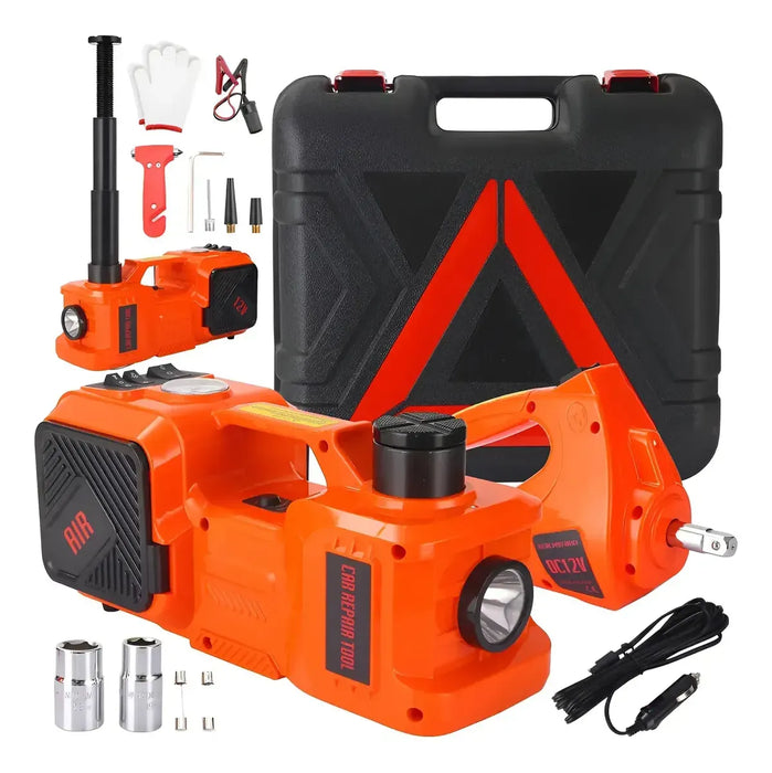 GATO HIDRÁULICO ELÉCTRICO AUTOMOTRIZ 12V 5 TON KIT 3 EN 1 - GRADO B