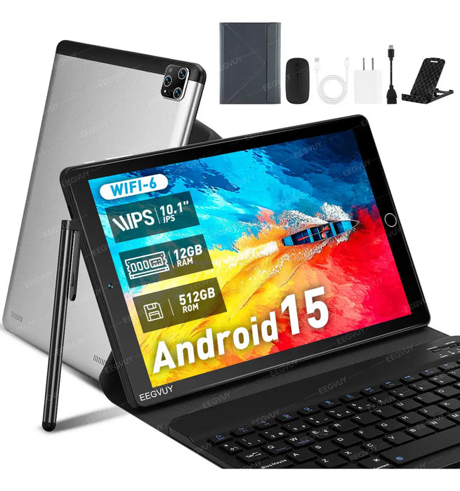 10.1'' TABLET ANDROID 15.0 12GB RAM+512GB ROM 10000MAH EEGVU GRADO B
