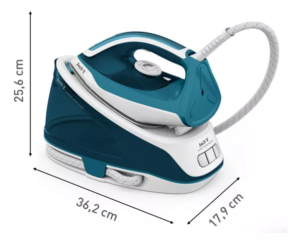 GENERADOR DE VAPOR EXPRESS EASY BLANCO AZUL PLANCHA TU ROPA FACIL Y RAPIDO TANQUE DE 14 L TFAL GRADO A