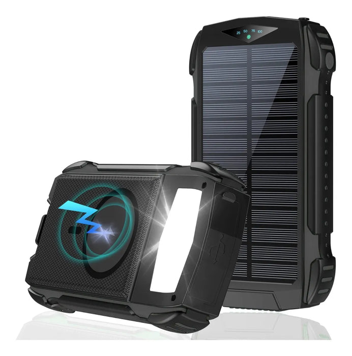 POWER BANK BATERIA SOLAR 20,000MAH CARGA INALAMBRICA NARANJA GRADO B