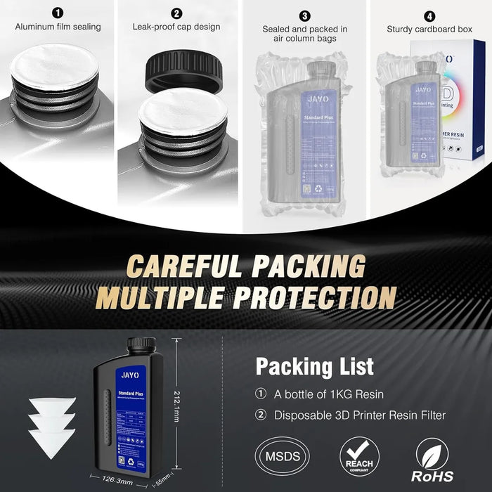 IMPRESORA 3D RESIN STANDARD PLUS JAYO DE 1 KG DE CURADO UV R Grado A - TiendaKomet México