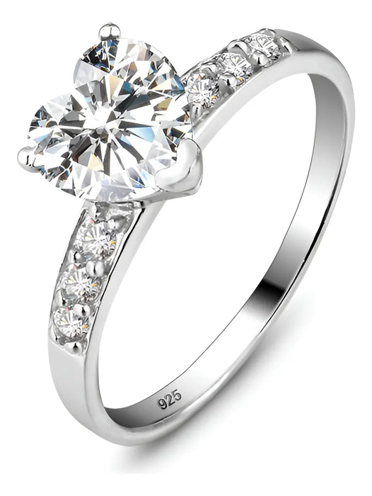 ANILLOS DE COMPROMISO PLATA JOYERIA REGALO MUJER ELEGANCIA GRADO B
